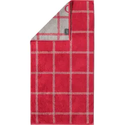 Two-Tone Handtuch 80 x 150 cm mit Karo-Muster Bordeauxrot