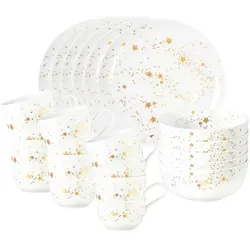 Seltmann Weiden Liberty Golden Stars Frühstücks-Set 18-teilig