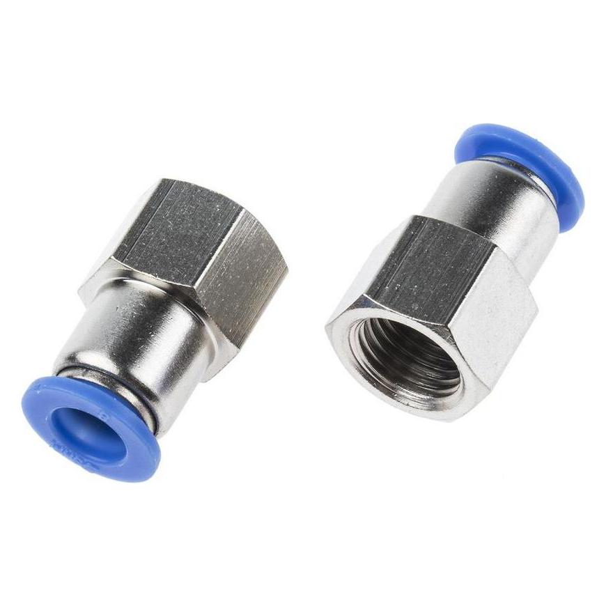 RS PRO Female Straight Adaptor, R1/4" x 8 mm (Rohrverschraubung) (9160748)