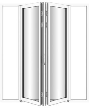 KaMic Elite-Fold Pro 72 in. x 96 in. 2-Panel Aluminum Folding Door in White, Bi-Directional Folding, Hidden Hinges & Rollers