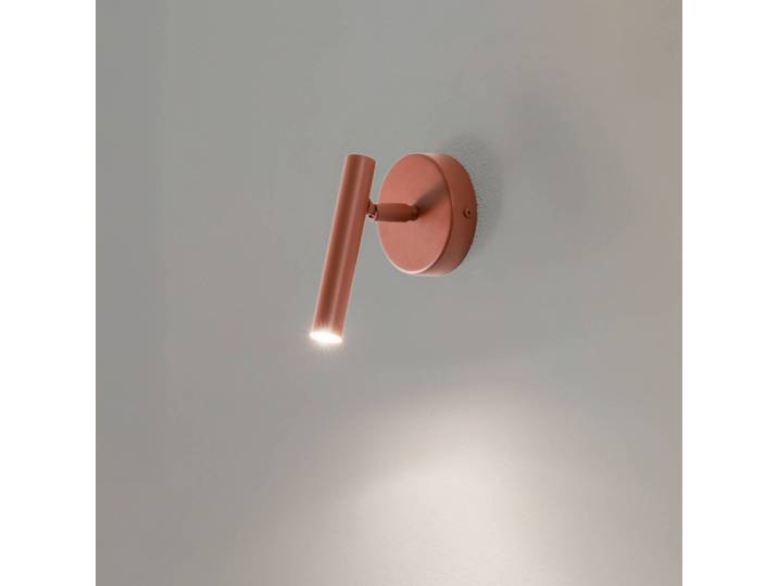 Wandlamp Sopel, dimbaar, rood, Woon-/ Eetkamer, metaal, Modern, wandlamp