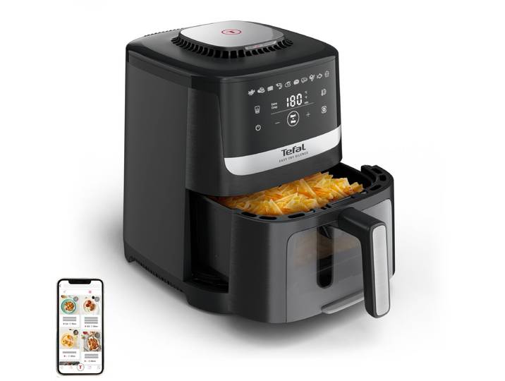 Tefal Easy Fry Silence EY5568 5L stille airfryer met kijkvenster
