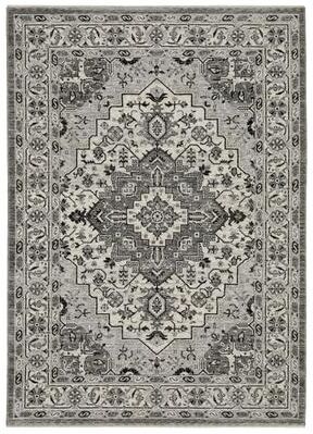 Style Haven Cádiz Compass Medallion Grey/Ivory Area Rug