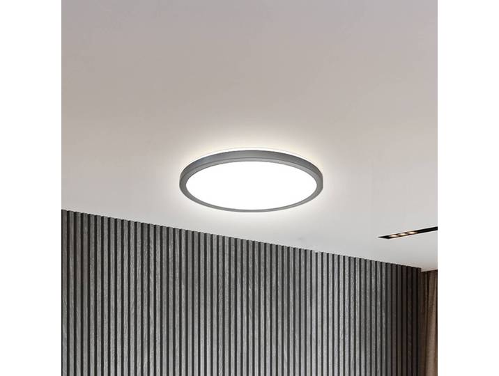 B.K. Licht LED Panel Slim, dimmbar, schwarz, für Arbeitszimmer / Büro, Kunststoff, LED Panel