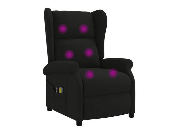 vidaXL Massagesessel Wing Back elektrischer Massagesessel Schwarz Stoff (1-St)