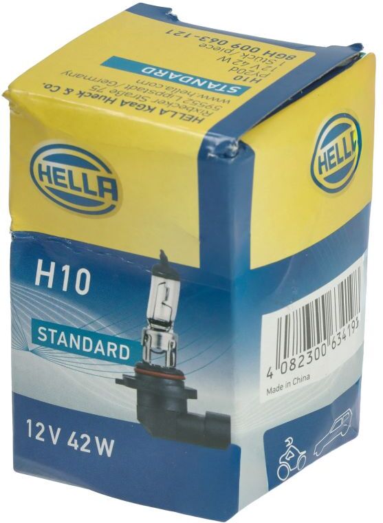 Glühlampe Halogen HELLA H10 Standard 12V, 42W, 1 Stück