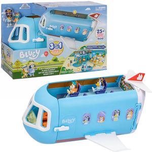 Bluey Spielset 17670, ab 3 Jahre, 3-in-1 Flugzeug-Spielset, mit Sound, 15 Teile