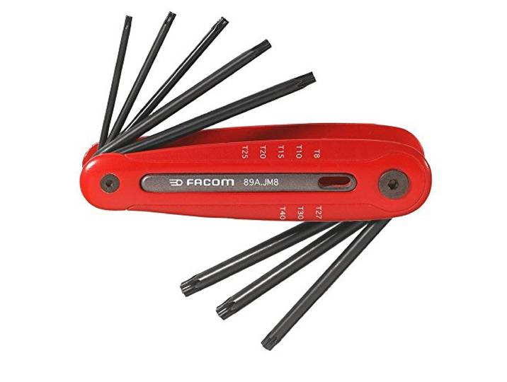 FACOM Set Torx-pensleutel, 8-delig, in klaphouder, 1 stuk, 89A.JM8