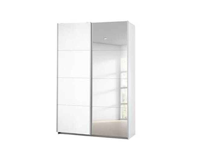Rauch Möbel Caracas, Schwebetürenschrank, Farbe Weiß, Breite 136 cm