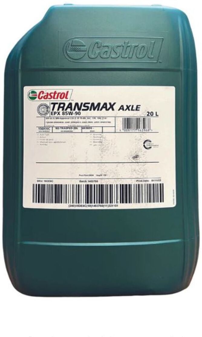 Växellådsolja Castrol 15de6a Transmax Axle Epx 85w90 20l