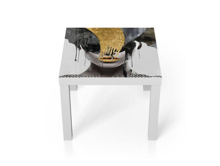 DEQORI Couchtisch 'Goldener Schimmer', Glas Beistelltisch Glastisch modern