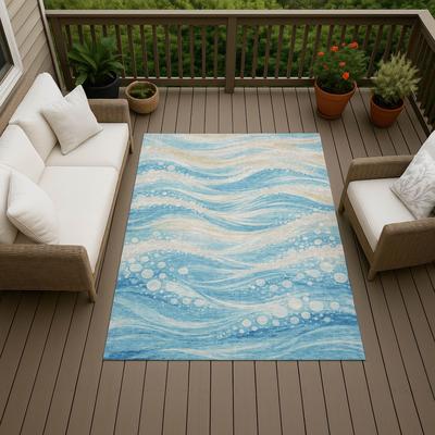 Addison Rugs Machine Washable Indoor/ Outdoor Ocean Wave Chantille Rug