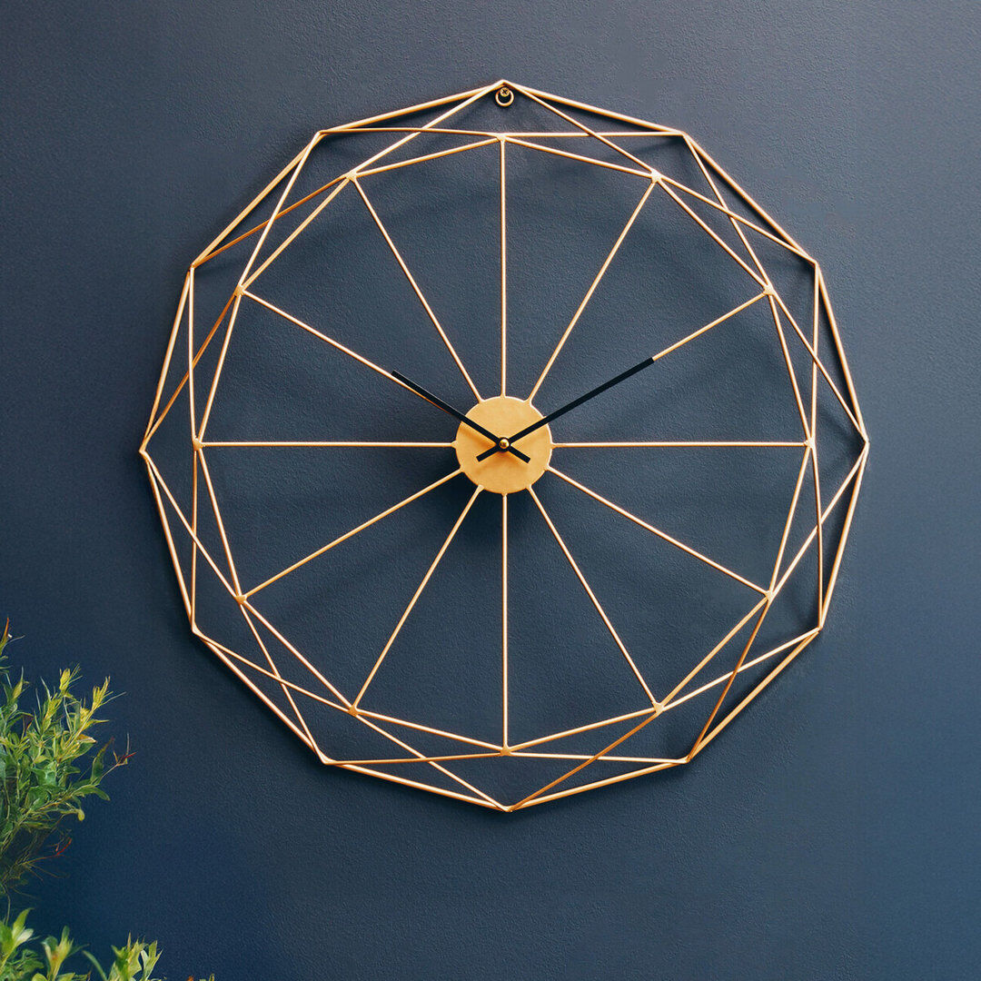 Fairmont Park Blitz 60cm Wall Clock Gold 60cm W X 60cm H X 4cm D