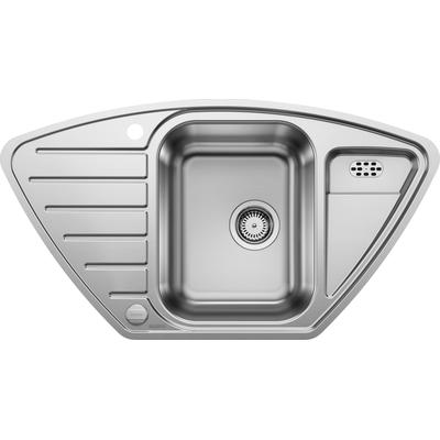 Küchenspüle BLANCO "LANTOS 9 E-IF", silber (edelstahl bürstfinish), B:93cm, Edelstahl, Küchenspülen