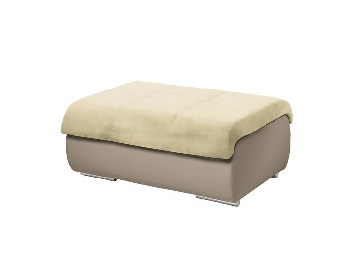 Pouf repose-pieds 100 x 43 x 80cm Beige/Sable/Beige