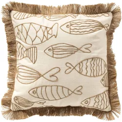 Dutch Decor Kissenhülle 'Nemo' 45 x 45 cm Snow White - Weiß