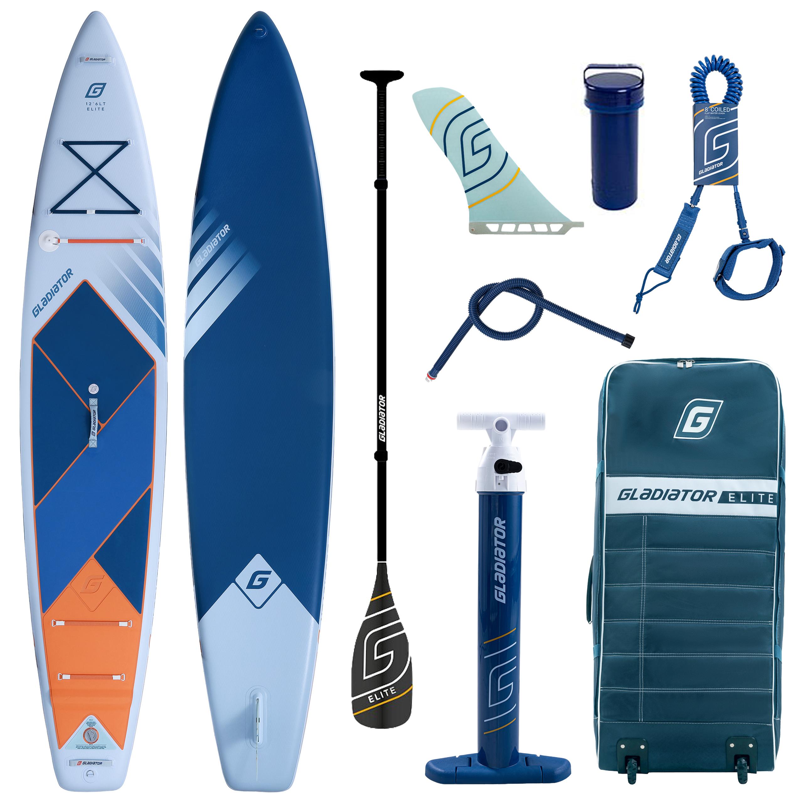 Gladiator ELITE 12'6 Light SUP Board 2026 Carbon Komplettset