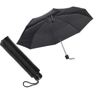 Böttcher-AG Regenschirm schwarz, manuell, Ø 96 cm, 23,5 cm, Taschenschirm