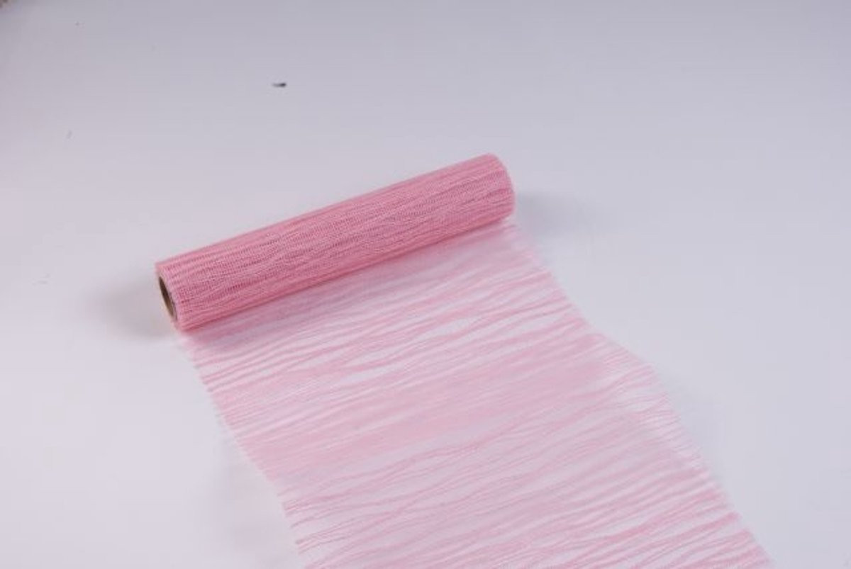 Wave Tafelband roze 26 cm x 20 m (gerold)