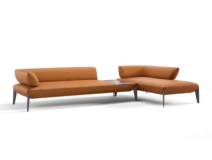 Designer Leder Wohnlandschaft ALMERIA Eckgarnitur