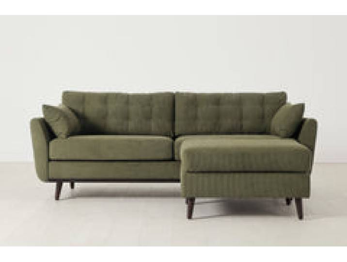 Model 10 Dreisitzer Sofa mit Hocker, Fenchelgrün