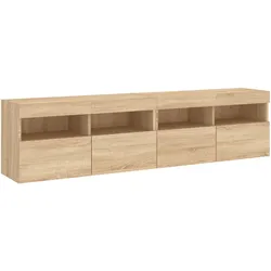 Helloshop26 - Multimedia-Wand-TV-Möbel TV-Regal Sideboard TV-Schrank Esszimmer Wohnzimmer Schlafzimmer LED-Beleuchtung 2-teilig 02_0029181