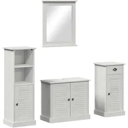 vidaXL, Badmöbelset, Kaylee Sink base +mirror +bathroom cabinet +high cabinet