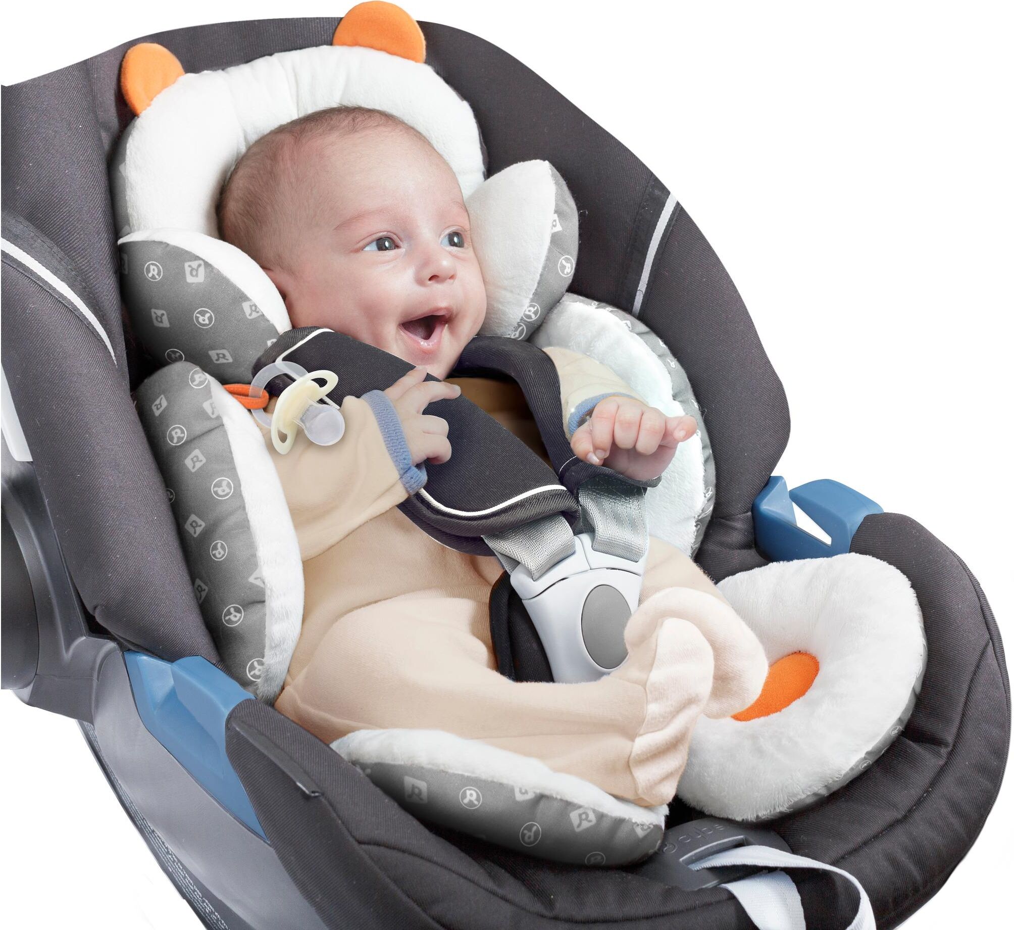 Stützkissen "benbat für Kinderautositz", Baby, grau (grau, weiß), Funktionskissen Stützkissen grau, weiß Einheitsgröße