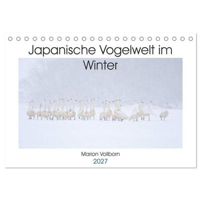 Japanische Vogelwelt im Winter (Tischkalender 2027 DIN A5 quer), CALVENDO Monatskalender