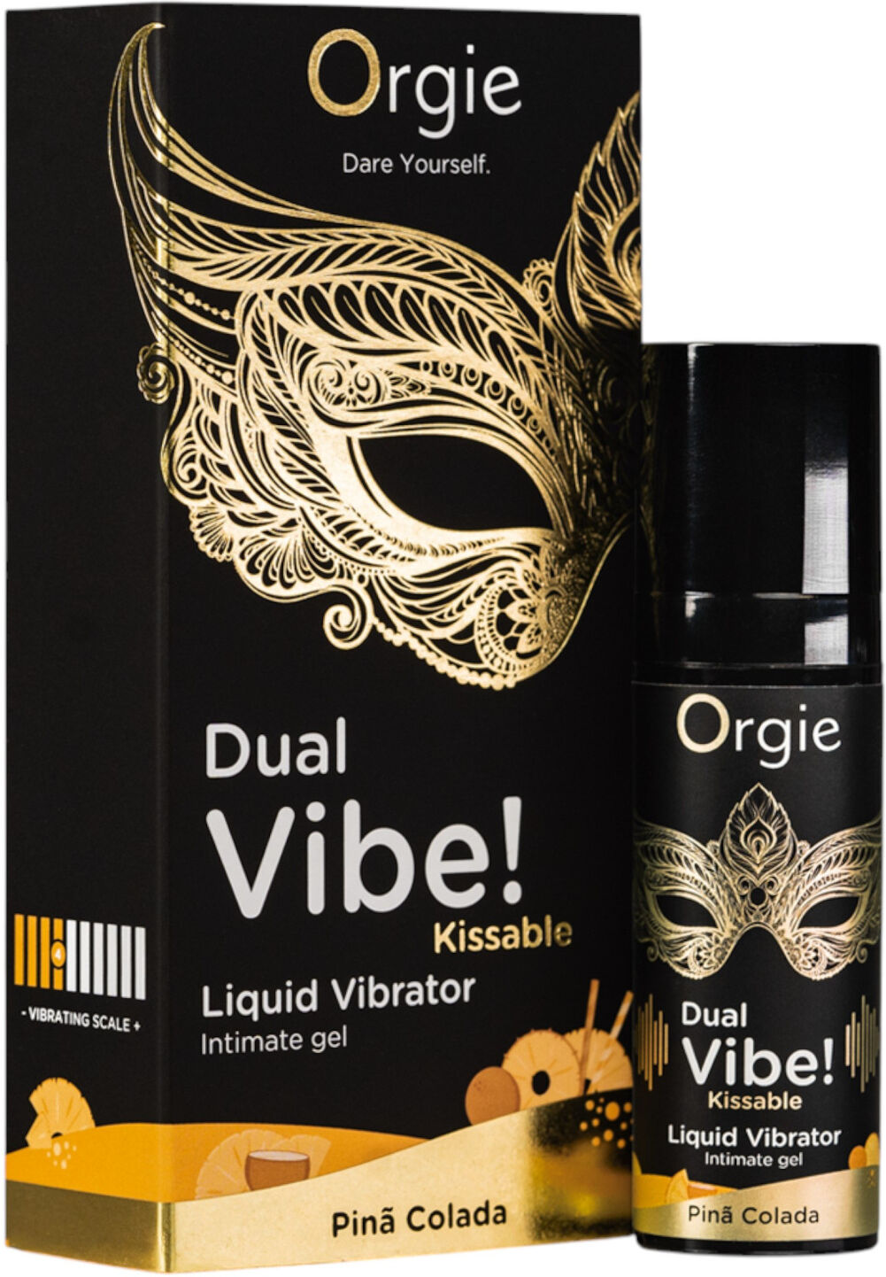 Orgie Dual Vibe! - Flydende Vibrator - Piña Colada (15 Ml)