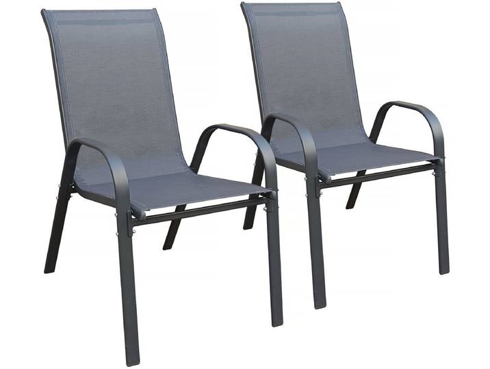Fauteuil jardin textilène Cordoba - Phoenix - Lot de 2 - Anthracite