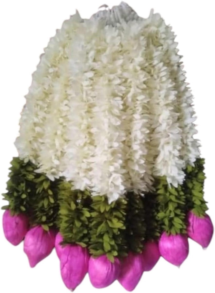 Set van 5 meerkleurige kunstmatige bloemenslingers voor feestelijke decoratie