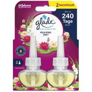 glade Raumduft Duftstecker electric scented oil, Duo Pack, Nachfüller, 2x 20 ml, Relaxing Zen