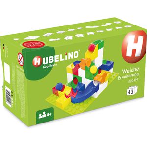 HUBELINO Murmelbahn-Erweiterung 420497 Weiche, ab 4 Jahre, mit 40 Bauteilen und 3 Kugeln