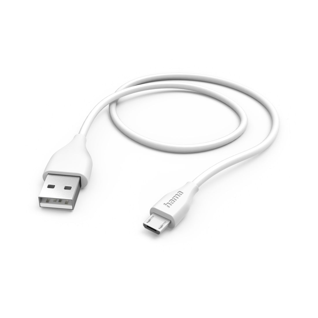 Hama 0,48 Gbit/s Stecker USB A auf Micro-USB B 1,5 m 125102 (Weiß) 00125102