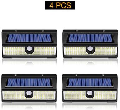 Youfap Market Outdoor Garden Solar LED Light, Waterproof Wall Lamp With Solar Motion Sensor For Yard Door Decoration 4pcs