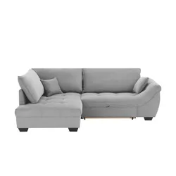 bobb Ecksofa  Krissy ¦ grau ¦ Maße (cm): B: 251 H: 88 T: 190.0