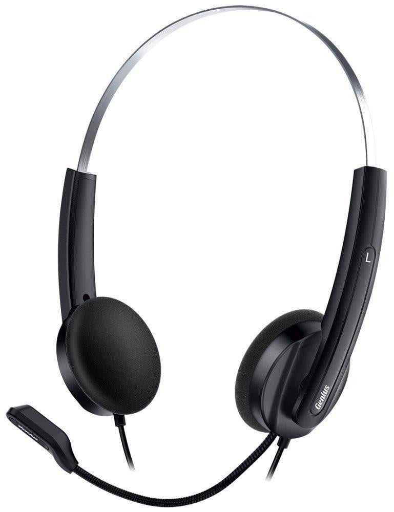 Genius HS-220U USB hoofdtelefoon - zwart-zilver
