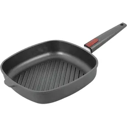 Woll 1628-1N Pfanne Grillpfanne Quadratisch, Pfanne + Kochtopf, Schwarz
