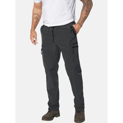 Cargohose JAN VANDERSTORM "Cargohose OLUHELM", Herren, Gr. 37, N-Gr, grau (dunkelgrau), Obermaterial: 100% Polyester COOLMAX PES(Coolmax)., Hosen Cargohose