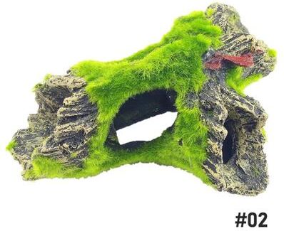 Pet Hub Aquarium Decoration: Moss Tree House Resin Cave For Fish And Shrimp Hiding 2