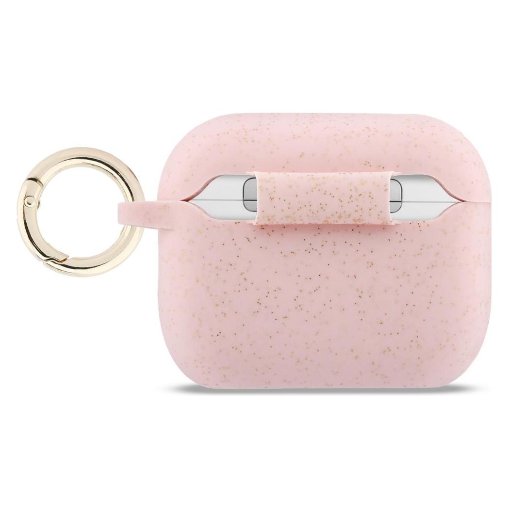 Guess Case Silicone Glitter Ring for AirPods Pro 3 pink (Kopfhörer Hülle) (GUAP3SGGEP)