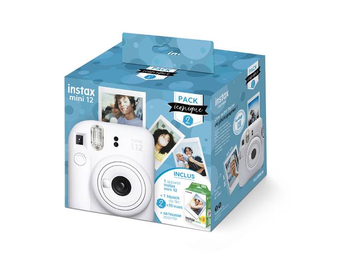 Appareil photo instantanée Pack iconique mini 12 blanc FUJIFILM