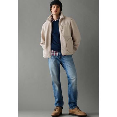 Winterjacke PEPE JEANS "winter jacket BORG JACKET", Herren, Gr. L, malt beige, 100% Polyester, Jacken Winterjacke