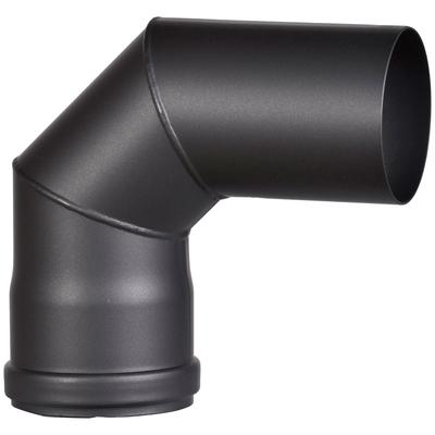 Ofenrohr FIREFIX, schwarz, B:11cm H:23cm L:22,5cm, Stahlblech, Rohre, starr, ohne Tür