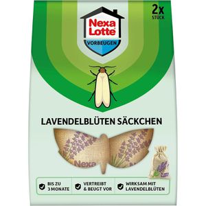 Nexa-Lotte Mottenschutz Lavendelblüten Säckchen, mit Lavendel-Duft, gegen Kleidermotten, 2 Stück