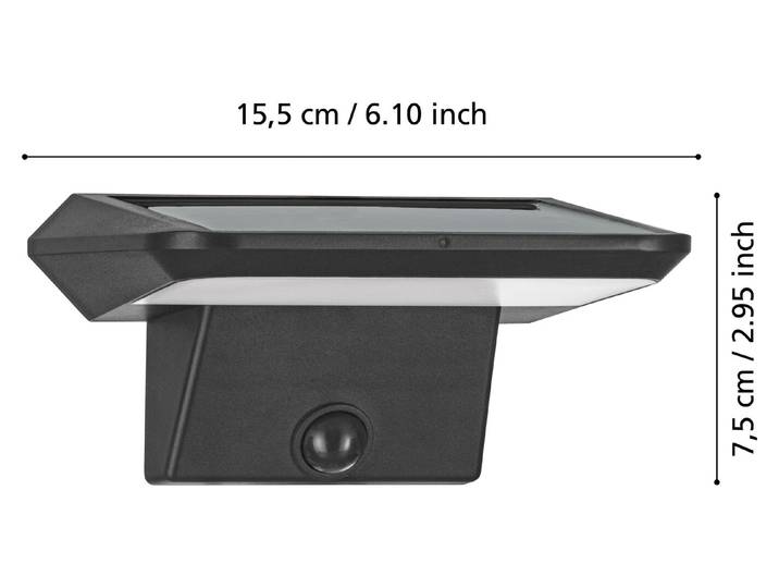 Eglo LED Solar Wandleuchte mit Sensor Porrassa