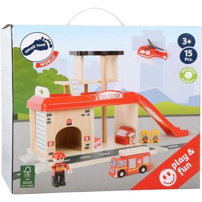 Small Foot Fahrzeuge Feuerwehrwache mit Zubehör
