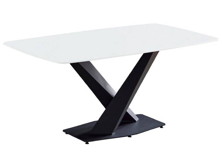 Esstisch AMSTERDAM Tischplatte Keramik Snow White Matt 180 x...