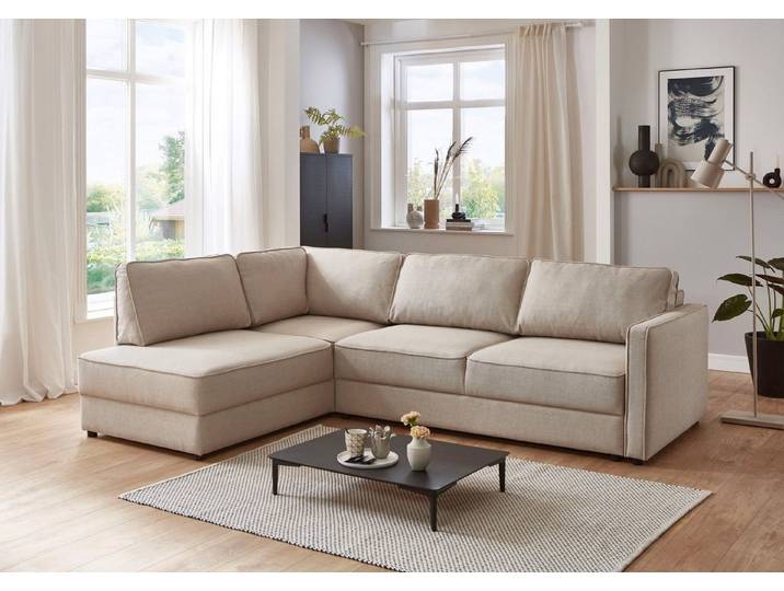 OTTO home Schlafsofa Chill, Ecksofa mit Schlaffunktion und Bettkasten